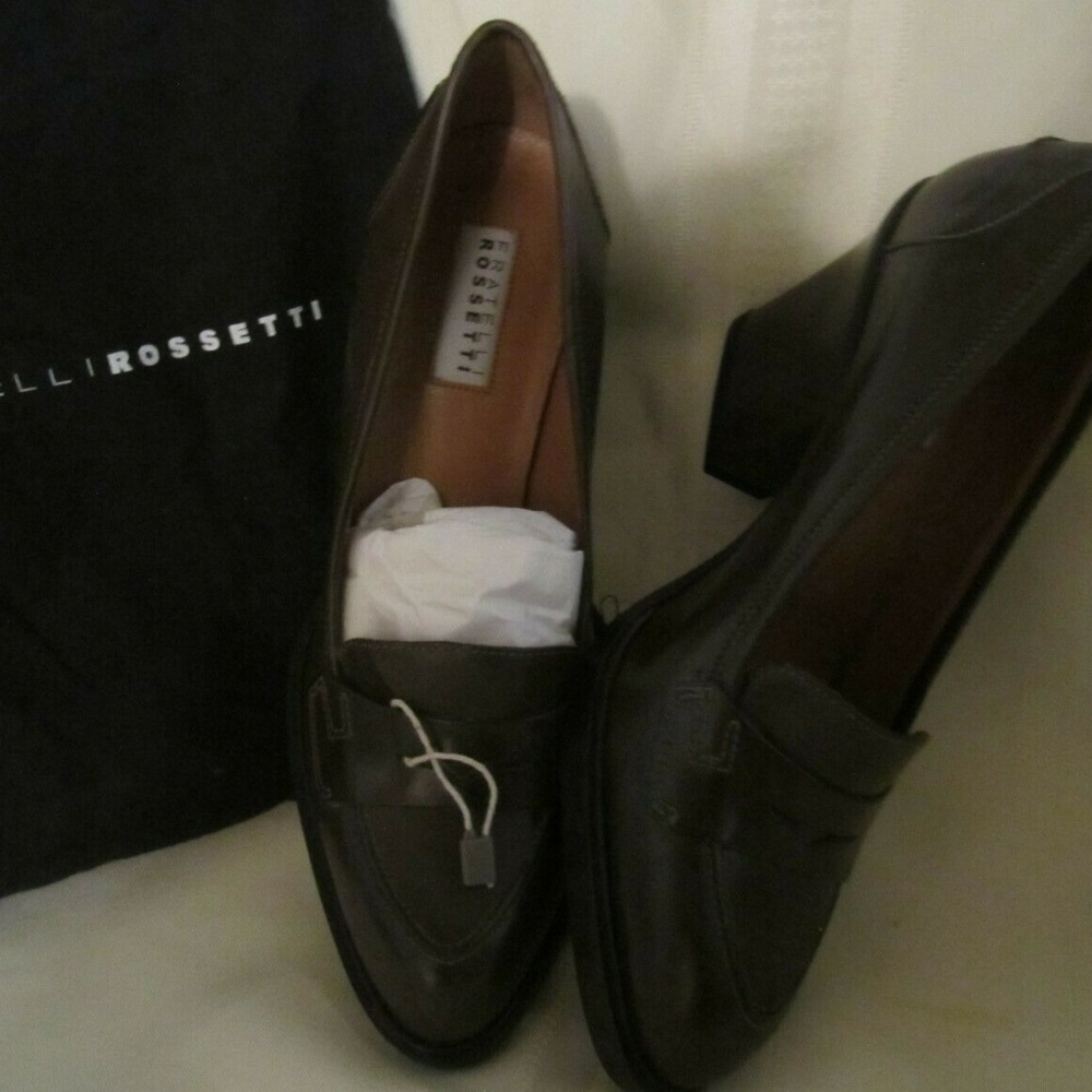 Fratelli Rossetti leather shoes dark olive - size
